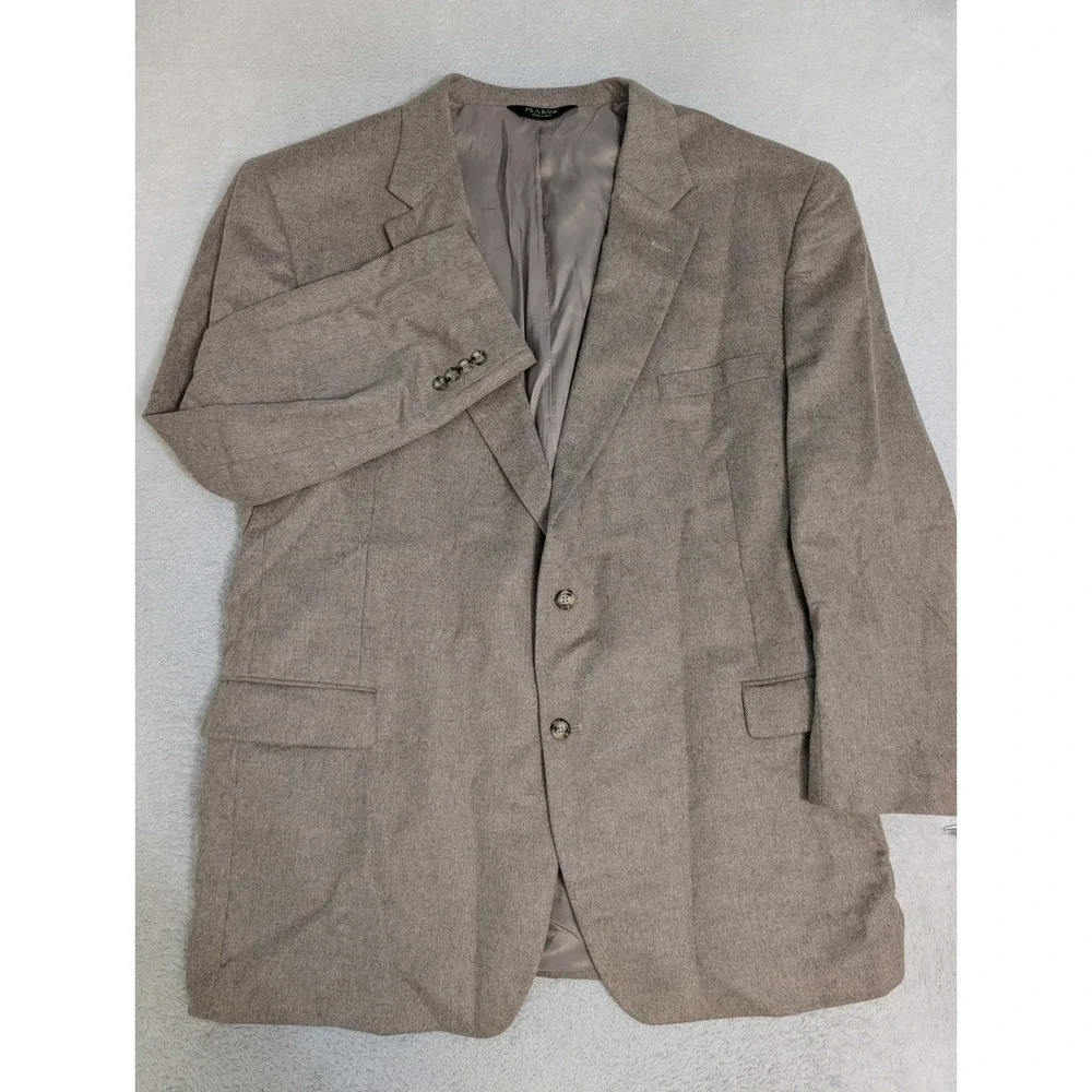 Joseph A Bank blazer 52L Taupe Tan Gray 100% Cashmere‎ Sport coat Single Vent